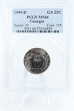 1999-D PCGS MS66 Georgia State Quarter Business Strike 25C
