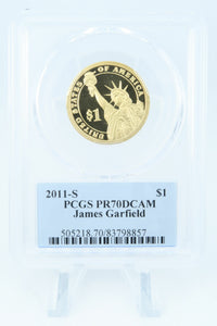 2011-S PCGS PR70DCAM James Garfield Presidential Dollar Proof