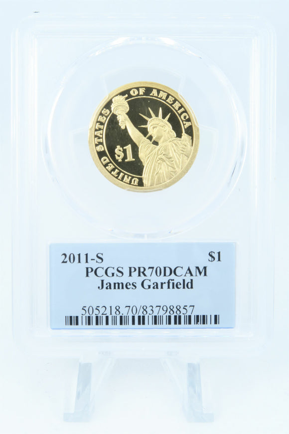 2011-S PCGS PR70DCAM James Garfield Presidential Dollar Proof