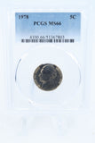 1978-P PCGS MS66 Jefferson Nickel Business Strike 5C