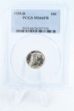1939-D PCGS MS66FB Mercury Dime Business Strike 10C