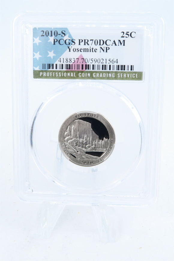 2010-S PCGS PR70DCAM Yosemite NP Quarter Proof 25C