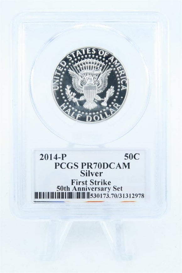 2014-P PCGS PR70DCAM Silver First Strike Kennedy Half Dollar Proof 50C