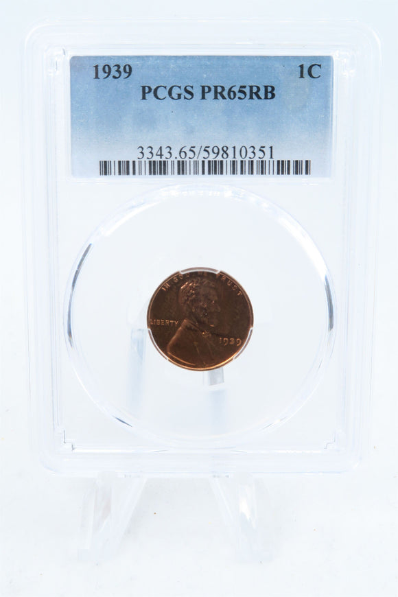 1939-P PCGS PR65RB Lincoln Wheat Cent Proof 1C