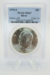 1976-S PCGS MS67 Silver Eisenhower Dollar IKE Business Strike