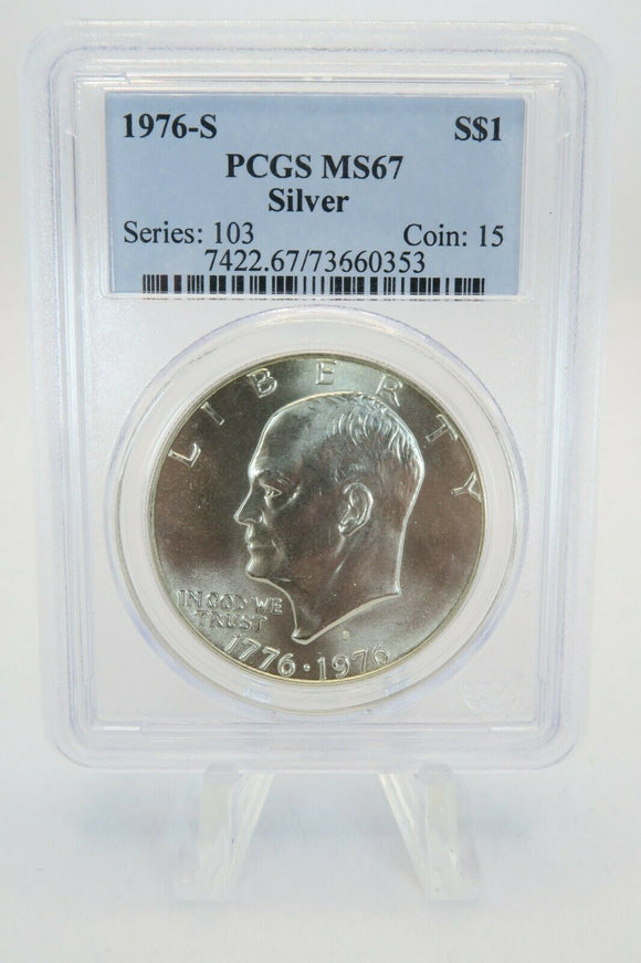 1976-S PCGS MS67 Silver Eisenhower Dollar IKE Business Strike