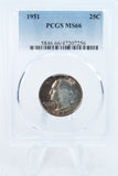 1951-P PCGS MS66 Washington Quarter Business Strike 25C