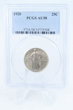 1920-P PCGS AU58 Standling Liberty Quarter Business Strike 25C