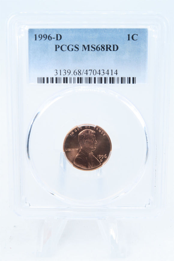 1996-D PCGS MS68RD Lincoln Memorial Cent Business Strike 1C
