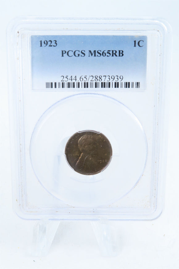 1923-P PCGS MS65RB Lincoln Wheat Cent Business Strike 1C
