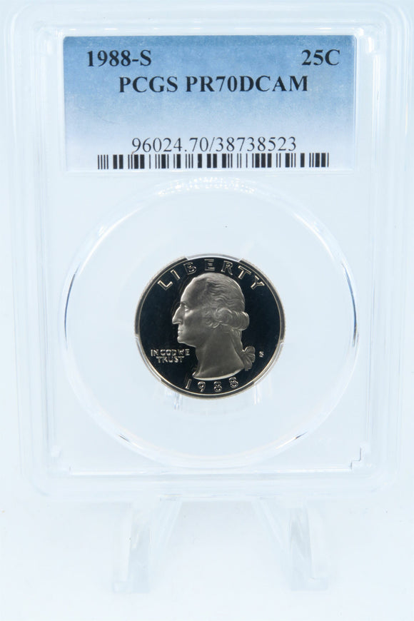 1988-S PCGS PR70DCAM Washington Quarter Proof 25C