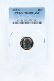1968-S PCGS PR69DCAM Roosevelt Dime Proof 10C
