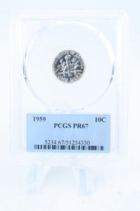 1959-P PCGS PR67 Roosevelt Dime Proof 10C