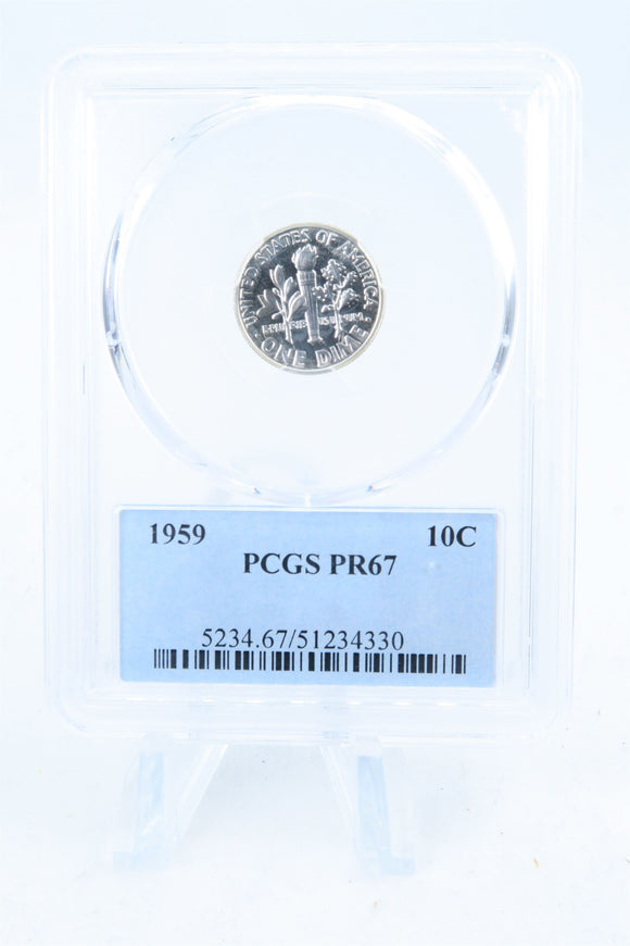 1959-P PCGS PR67 Roosevelt Dime Proof 10C
