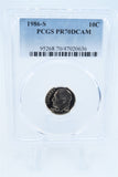 1986-S PCGS PR70DCAM Roosevelt Dime Proof 10C