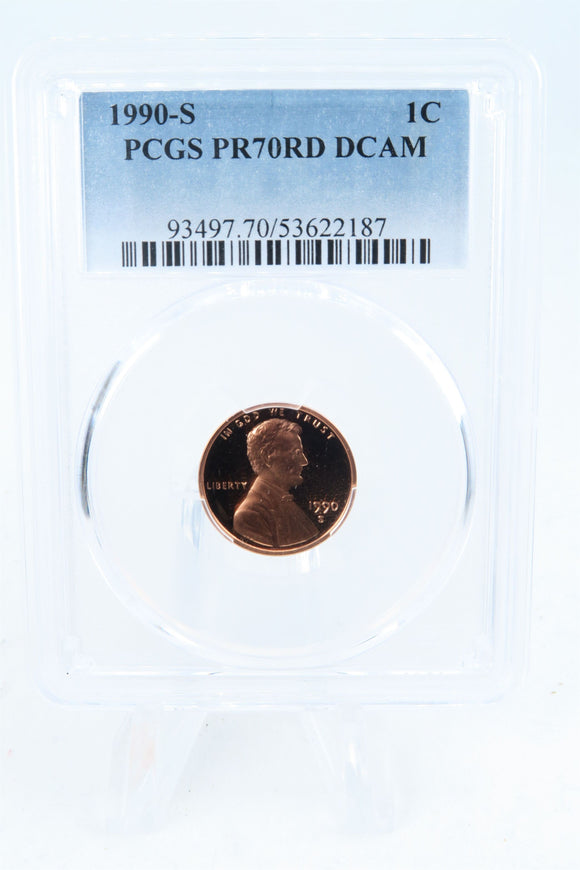 1990-S PCGS PR70DCAM Lincoln Memorial Cent Proof 1C