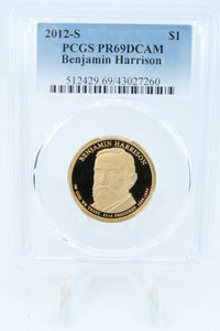 2012-S PCGS PR69DCAM Benjamin Harrison Presidential Dollar Proof