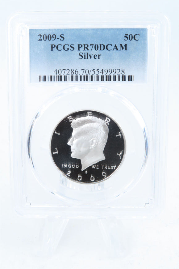 2009-S PCGS PR70DCAM Silver Kennedy Half Dollar Proof 50C