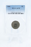 1868-P PCGS AU53 Shield Nickel Business Strike 5C