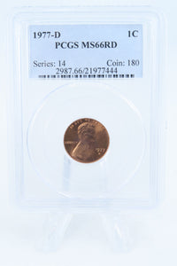 1977-D PCGS MS66RD Lincoln Memorial Cent Business Strike 1C