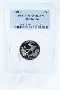 2008-S PCGS PR69DCAM Oklahoma State Quarter Proof 25C