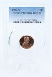 1992-S PCGS PR70DCAM Lincoln Memorial Cent Proof 1C