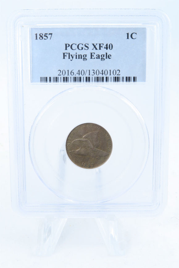 1857-P PCGS XF40 Flying Eagle Cent Business Strike 1C