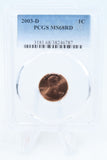 2003-D PCGS MS68RD Lincoln Memorial Cent Business Strike 1C