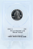 2001-S PCGS PR69DCAM Rhode Island State Quarter Proof 25C