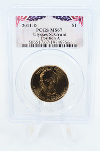 2011-D PCGS MS67 Ulysses S. Grant Position A Presidential Dollar