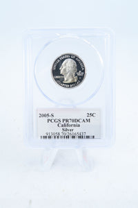 2005-S PCGS PR70DCAM Silver California State Quarter Proof 25C