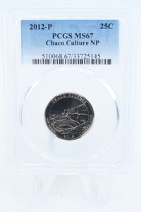 2012-P PCGS MS67 Chaco Culture NP Quarter Business Strike 25C