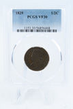 1829-P PCGS VF30BN Classic Head Half Cent Business Strike