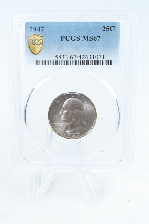 1947-P PCGS MS67 Washington Quarter Business Strike 25C