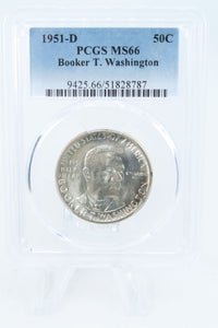 1951-D PCGS MS66 Booker T. Washington Classic Commemorative Half Dollar 50C