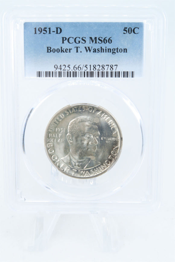 1951-D PCGS MS66 Booker T. Washington Classic Commemorative Half Dollar 50C