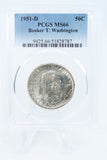 1951-D PCGS MS66 Booker T. Washington Classic Commemorative Half Dollar 50C