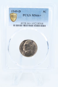 1949-D PCGS MS66+ Jefferson Nickel Business Strike 5C