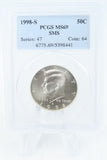 1998-S PCGS SP69 SMS Kennedy Half Dollar 50C
