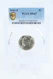 1943-P PCGS MS67 Jefferson War Nickel Business Strike 5C