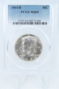 1964-D PCGS MS65 Kennedy Silver Half Dollar Business Strike 50C