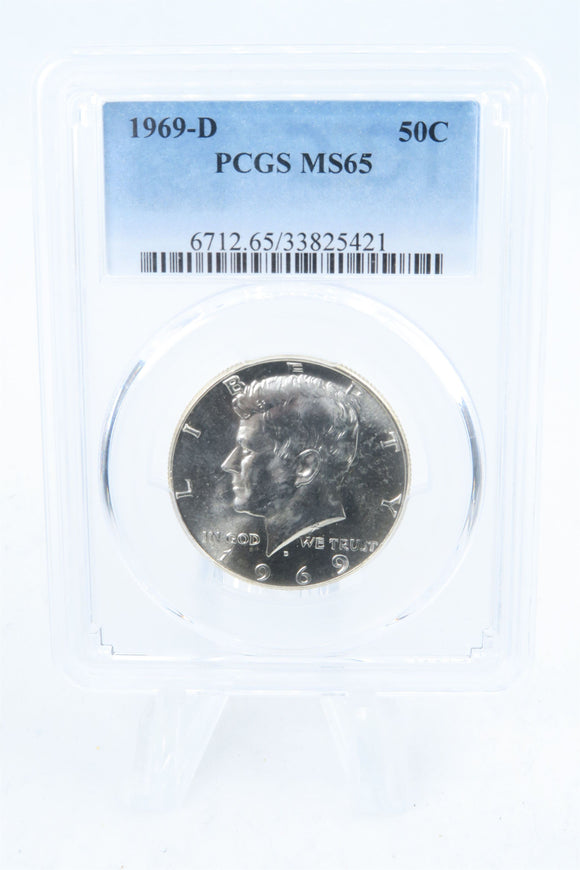 1969-D PCGS MS65 Kennedy Half Dollar Business Strike 50C