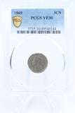 1869-P PCGS VF30 Three (3) Cent Nickel Business Strike 3CN