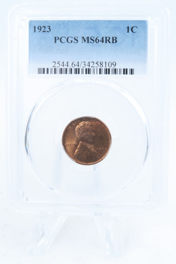 1923-P PCGS MS64RB Lincoln Wheat Cent Business Strike 1C