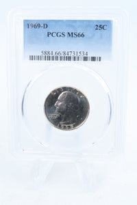 1969-D PCGS MS66 Washington Quarter Business Strike 25C