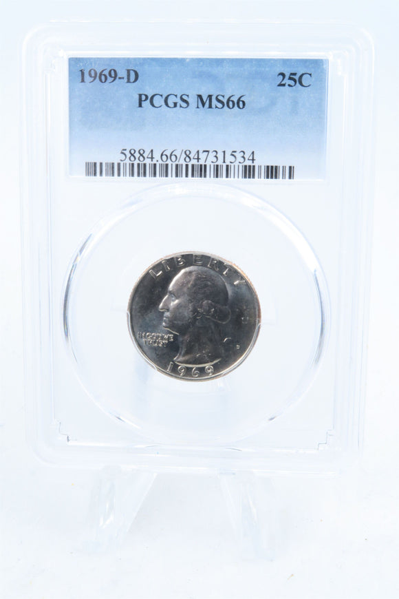 1969-D PCGS MS66 Washington Quarter Business Strike 25C