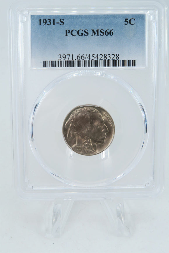 1931-S PCGS MS66 Buffalo Nickel Business Strike 5C