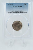 1931-S PCGS MS66 Buffalo Nickel Business Strike 5C