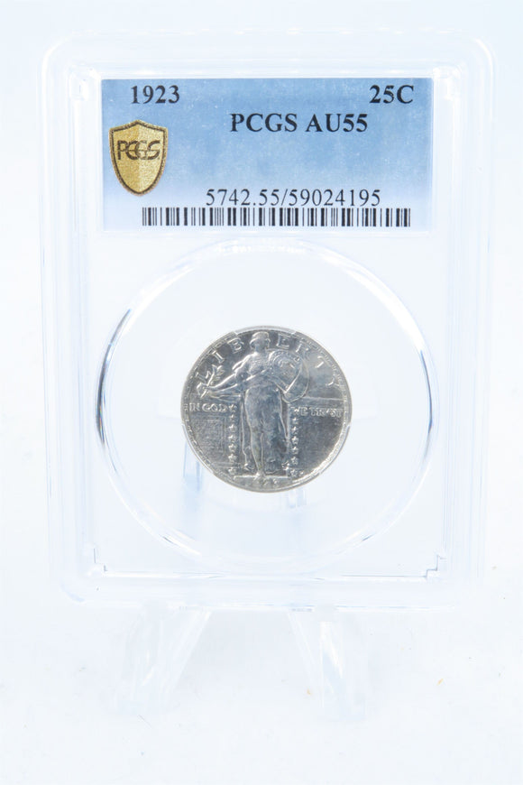 1923-P PCGS AU55 Standling Liberty Quarter Business Strike 25C