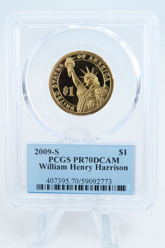 2009-S PCGS PR70DCAM William Harrison Presidential Dollar Proof